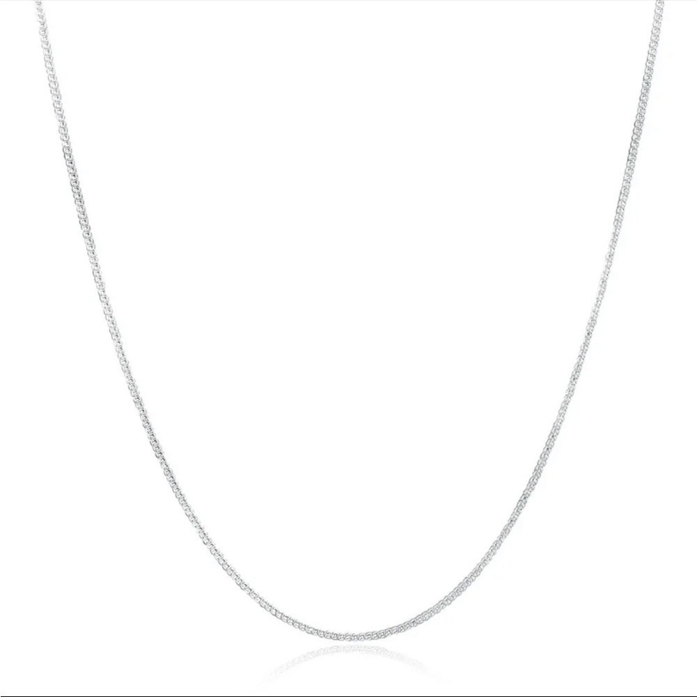 New Classic 925 Sterling Silver Chain Necklace 2mm Simple Silver Chain